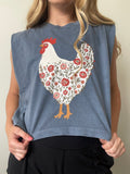 Wildflower Hen Graphic Tank