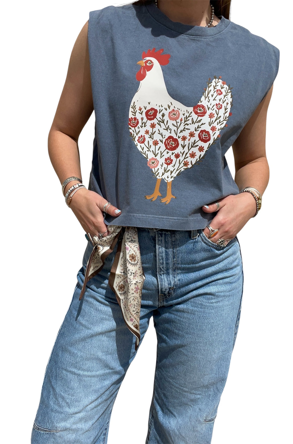 Wildflower Hen Graphic Tank